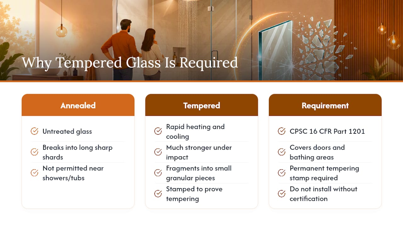 Comparison of annealed and tempered glass breakage