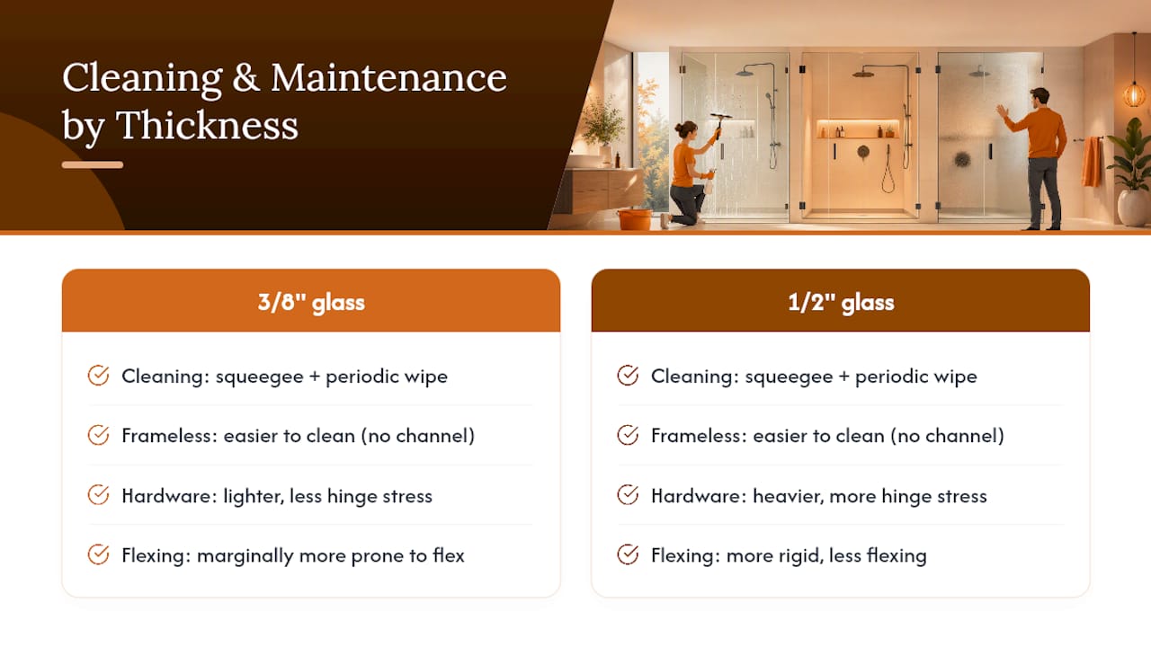 How Do You Clean and Maintain Different Glass Thicknesses? — overview diagram