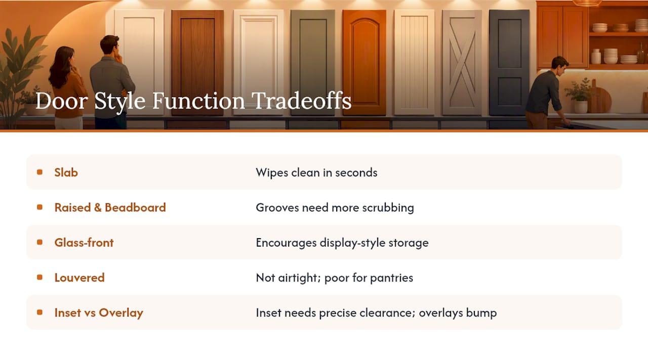 Cabinet door style functionality comparison