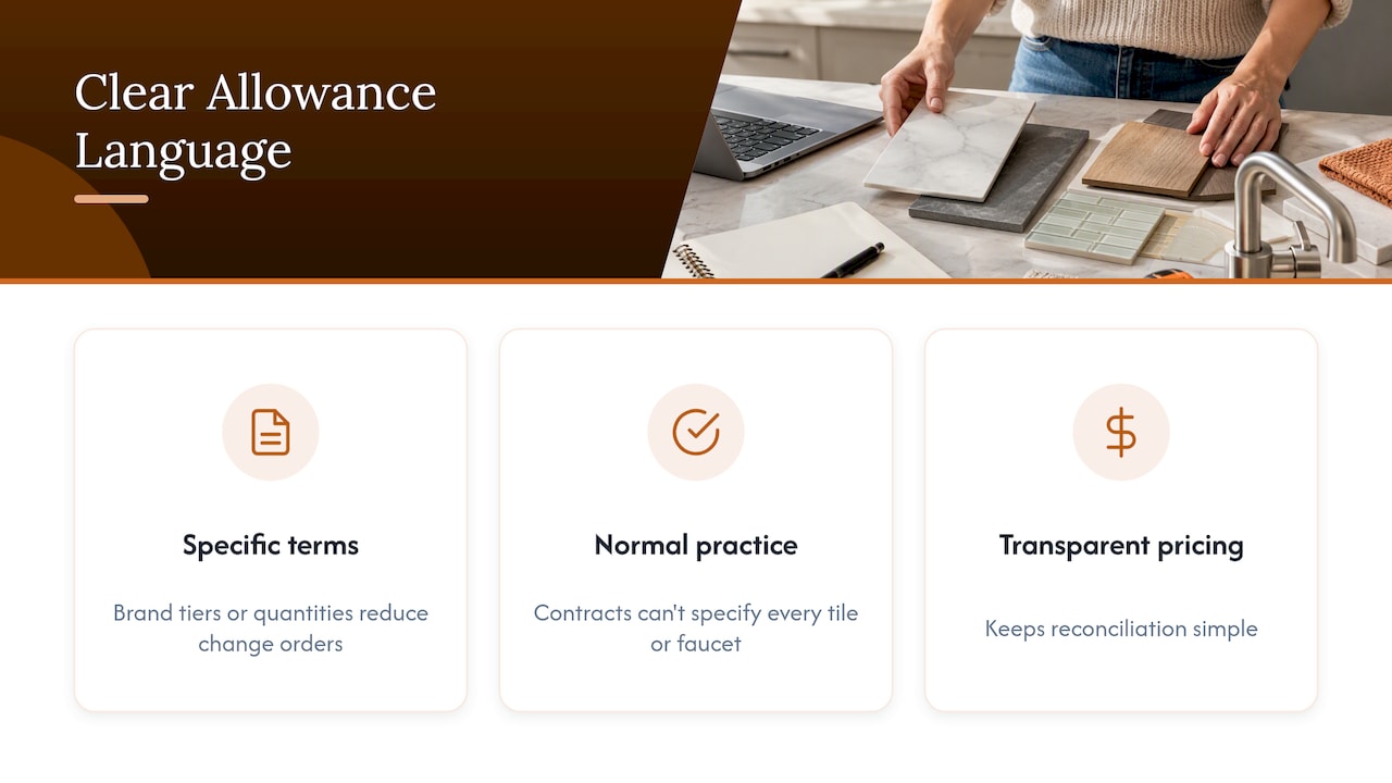Why clear allowance language saves everyone time — overview diagram