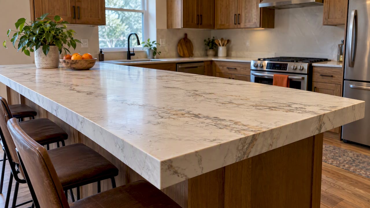 1792561302098_Sintered-stone-island-in-a-home-kitchen | The Bath & Kitchen Gallery Sintered stone island in a home kitchen