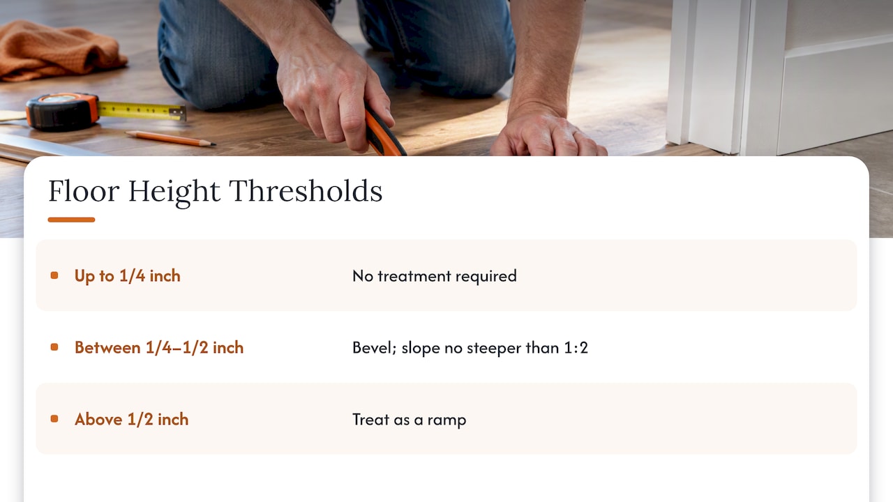 Floor height limits and required treatments